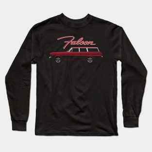 Red 65 Ford Falcon 2 Door Wagon Long Sleeve T-Shirt